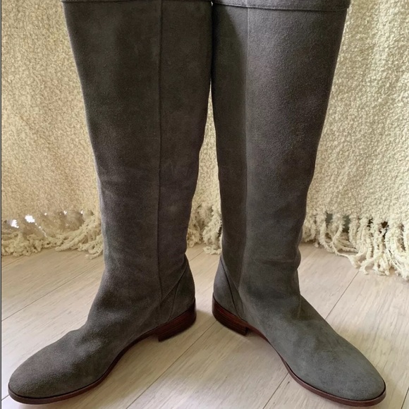 J Crew tall DARK BROWN suede boots, sz 10 - Picture 5 of 5